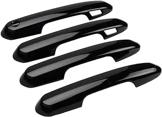 DLOVEG Car Door Handle Cover Compatible for 2019-2021 2022 2023 Toyota Rav4 Accessories for Highlander 2023 2022 2021 2020 Handle Protectors with 4 Holes fo Auto Sensors (Glossy Black)