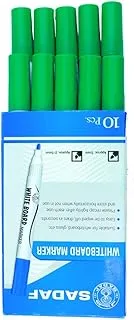 Sadaf BRF6841 Whiteboard Marker 10-Pieces, Green