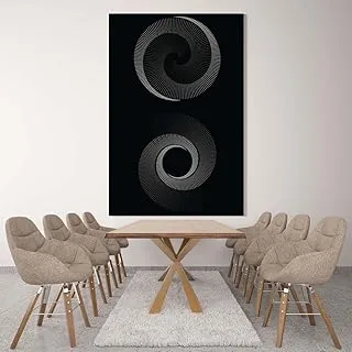 Spirals, Canvas wall art painting, Black, Canvas, 1 Piece, 75 x 100 cm By(BPA®)