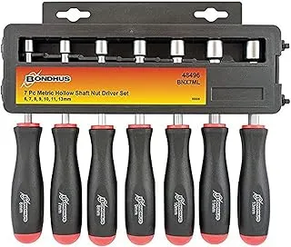 Bondhus 48496 BNX7MS Metric Nut Driver 7Pc Set, Multi, One size