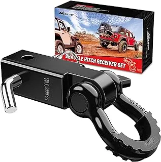 Nilight Shackle Hitch Receiver 2Inch 45000 LBs Breaking Strength 3/4