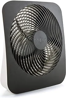 Treva 10-Inch Portable Desktop Air Circulation Battery Fan - 2 Cooling Speeds - With AC Adapter