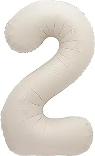 Unique 19652 Giant Foil Number 2 Balloon-86 cm-Matte Nude Colour-1 Count (Pack of 1)