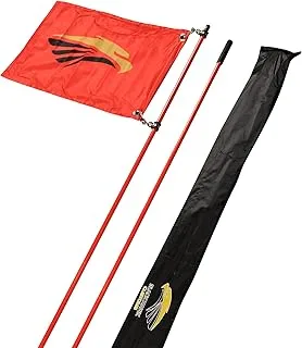 Black Hawk Customs 9ft Off-Road Flag Pole Red, Essential-Series Quick Relese, Center Split With Carry Bag