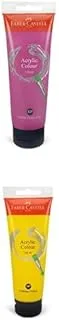 Faber-Castell Colour Paint 120 ml Middle Purple Pink + Colour Paint 120 ml Cadmium Yellow