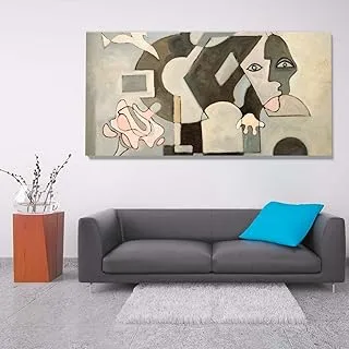 Modern art drawing, Canvas wall art, Multicolour, Canvas, 1 Piece, 80 x 40 cm By(BPA®)