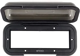 EnrockMarine EMCBK1 Universal In Dash Water Resistant Waterproof Tinted Radio Shield Receiver Cover (Black Base)