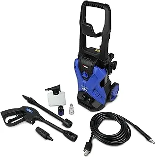 VTOOLS 150 Bar Electric Pressure Washer With 2 Wheels,5 Meter Hose & Soap Dispenser, 2000 Watt,Copper Motor, Auto Stop and Self Priming Mode, For Car, Cleaning, Home & Garden, Blue, VT1511