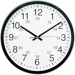 Universal 24-Hour Round Wall Clock, 12 5/8