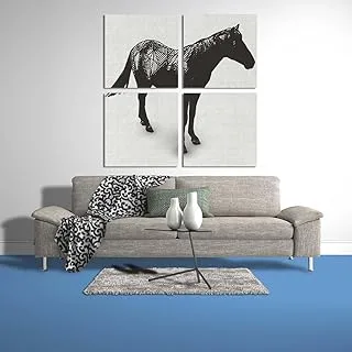 Simply Horse Painting, Canvas wall art, Black, Canvas, 4 Pieces, 30 x 30 By(BPA®)