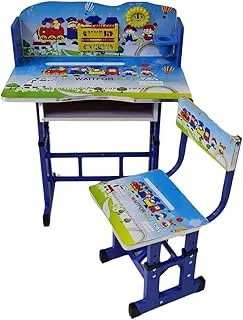 Karnak Kids Study Table & Chair, Baby Study Chair & Desk for Home, School, Classroom (Random Print) KST4