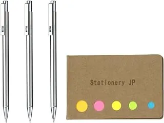 Zebra Techo TS-3 Mini Mechanical Pencil for Notebook, 0.5mm, 3-pack, Sticky Notes Value Set