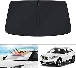 KUST Windshield Sun Shade for 2018 2019 2020 2021 Nissan Kicks SUV Sunshade Foldable Window Sun Visor Protector Blocks UV Rays Keep Your Car Cooler