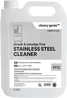 Cleany Genie Long Lasting Streak & Smudge Free Stainless Steel Cleaner Liquid, 5 Liter, M10, Pack of 1