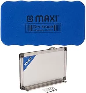 Maxi Medium Magnetic White Board Eraser + SINGLE SIDED MAGNETIC WHITE BOARD 20X30