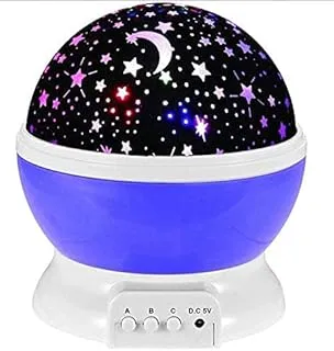 DPL - Romantic Rotating Star Moon Sky Rotation Night Projector Light Lamp-Purple