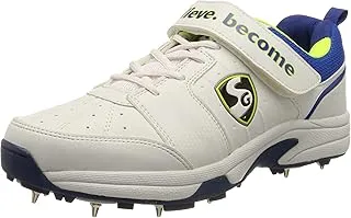 SG Strike 4.0 WHT/ORG/RBLU No. 6 Cricket Shoes, 6 (WHT/ORG/RBLU)