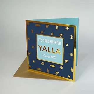 Greeting Card | BIRTHDAY | IT'S YOUR BIRTHDAY - YALLA | Blue | SharetheLove (Foil Card)