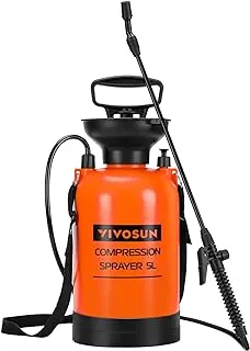 VIVOSUN Pump Pressure Sprayer, Pressurized Lawn & Garden Water Spray Bottle with Adjustable Shoulder Strap, for Spraying Plants, Garden Watering and Household Cleaning