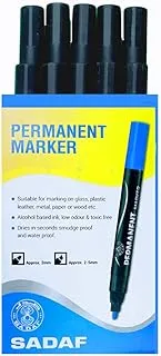 Permanent Marker 10 Pieces Set, 5 mm Size, Black