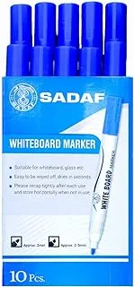 Sadaf BRF7350 Whiteboard Marker 10-Pieces, Blue