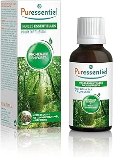 Puressentiel Essential Oils for Diffusion | Infused with Walk in the Forest Blend| For Inhalation, Massage, Bath | Herbal plant scented oil | Undiluted | 30ml