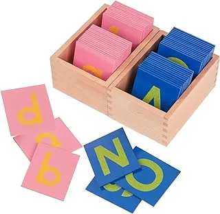 Adena Montessori Early Child Development Learning Material Lower and Capital Case Sandpaper Letters