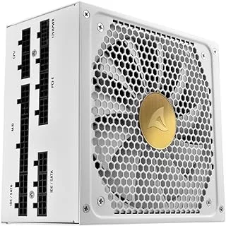 Sharkoon REBEL P30 Gold ATX 3.0 Full Modular Power Supply Unit, 1000W Power, 80 PLUS Gold Efficiency, LLC + DC/DC, 135mm FDB Fan, PCIe Gen5, HQ Japanese Capacitors - White