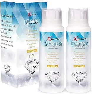 Diamond Painting Sealer 2 Pack 240ML 5D Diamond Painting Glue Sealer Permanent Hold & Shine Effect Diamond Painting Accessories Glue for Diamond Painting, Puzzles and DIY Craft (4 OZ Each Bottle)