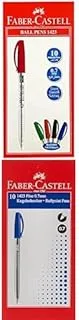 Faber-Castell Ball Pen 0.7Mm 10Pc Red + ball pen 0.7mm 10pc blue