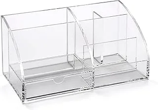 BPA ADO1 130mm x 250mm x 120mm, Clear Acrylic Desk Organiser, Clear