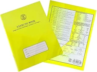 Sadaf Single Line with Left Margin Exercise Book, 120 Pages, A5 Size, Yellow