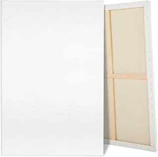 Large Size White Blank Canvas Board (50 x 50 CM) for Painting,100% Natural Cotton Canvas, Medium Grain, Acid Free Artist Quality Triple Primed Gesso Canvas - Pack Of 2