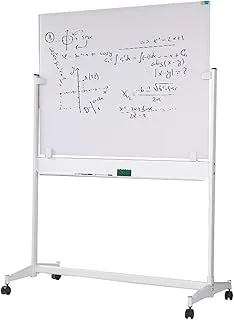 Magnetic Toughened Glass Whiteboard, H-Shaped Bracket Structure, Stable Foot Design, Suitable for Business Office, School Teaching 60 × 90cm