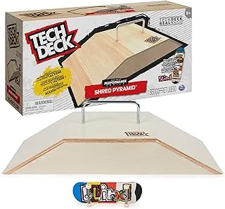 Tech Deck Performance Series, Shred Pyramid Set with Metal Rail and Exclusive Blind Fingerboard, Made with Real Wood, Kids Toy for Boys and Girls Ages 6 and up