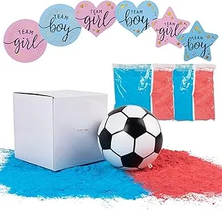 Dylan's cabin Gender Reveal Soccer Ball - Pink and Blue Powder Kit for Baby Boy Girl Gender Reveal Party Supplies