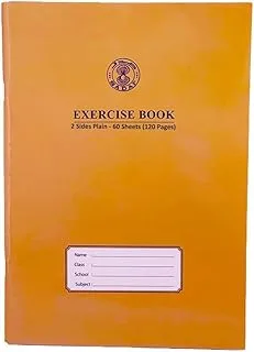 Sadaf Two Side Plain Exercise Book, 120 Pages, A5 Size, Sandal