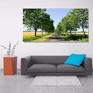 Trees and triangles, Canvas wall art, Multicolour, Canvas, 1 Piece, 100 x 50 cm By(BPA®)