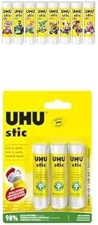 UHU Glue Stick 8.2g Set of 8 White + Glue Stick 8.2g Set of 3 White