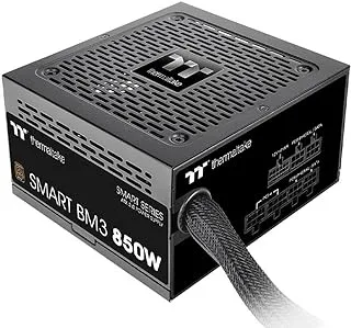 Thermaltake Smart BM3 Bronze 850W Power Supply, 80 PLUS Bronze, Semi-Modular, ATX 3.0 / PCIe Gen 5.0, Active PFC, Smart Zero Fan Mode, 120mm FDB Fan - Black