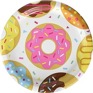 Colourful Donuts Paper Dinner Plates - 8 Pcs