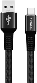 Totulife Tough Series Type-C Cable, 2 Meter Length, Black