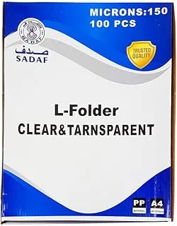 Sadaf 150 Microns L Folder Clear and Transparent 100-Piece Set