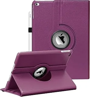 AWH Ipad Case Fit iPad 9.7-2018/2017/iPad Air 2/iPad Air - 360 Degree Rotating Case Cover for iPad 9.7'' (5th Generation, 6th Gen) / iPad Air 2 / iPad Air with Auto Sleep Wake - Purple