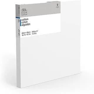 إطار قماشي كلاسيكي قابل للتمدد من Winsor & Newton 3 طبقات 350 جم/م2 19 مم قطن سميك، أبيض، 40 × 40 سم