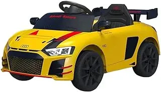 Dorsa 12V Battery Operated Audi Sports Ride on car for Kids, Ride on Kids Car with Music, Sound & Light| Electric Kids Ride on to Drive for 2 to 5 Years Boy Girl (Yellow)