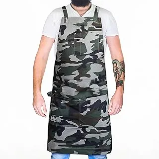 Hudson Durable Goods - Professional Grade Chef Apron for Kitchen, BBQ & Grill