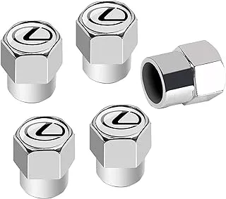 Sulfar Set (5 Pieces) New for Lexus Logo Chrome Tire Stem Valve Caps (Chrome)