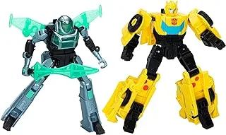 TRANSFORMERS EarthSpark Cyber-Combiner Bumblebee and Mo Malto Robot Action Figures, Interactive Toys for Boys and Girls Ages 6 and Up