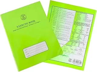 Sadaf Single Line with Left Margin Exercise Book, 120 Pages, A5 Size, Green